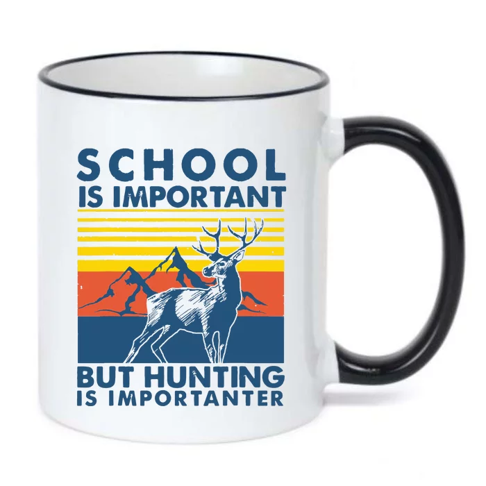 School Is Important But Hunting Is Importanter Deer Hunting Black Color Changing Mug