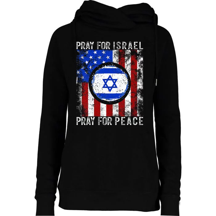 Support Israel I Stand With Israel  Pray For Israel Womens Funnel Neck Pullover Hood