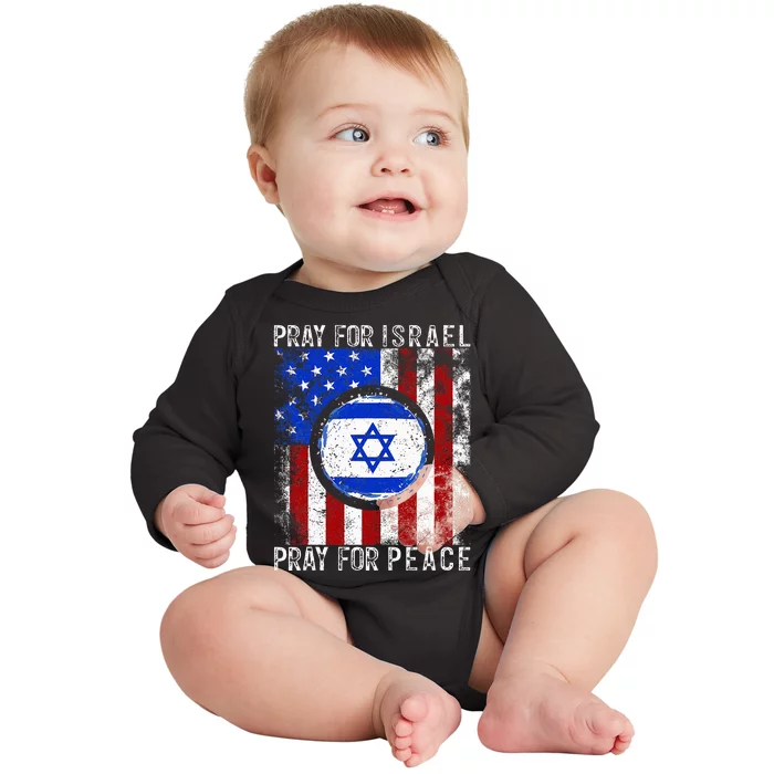 Support Israel I Stand With Israel  Pray For Israel Baby Long Sleeve Bodysuit