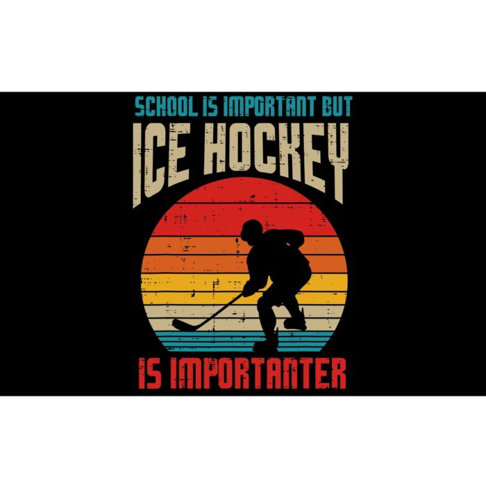 School Important Ice Hockey Importanter Funny Bumper Sticker