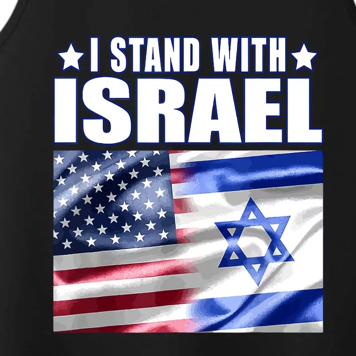 Support Israel I Stand With Israel Us Israel Flag Combined Performance Tank