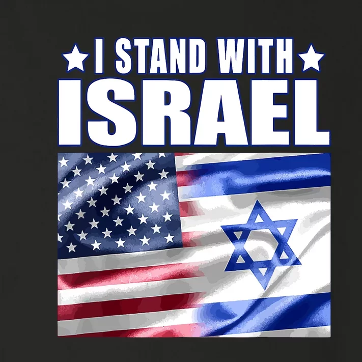 Support Israel I Stand With Israel Us Israel Flag Combined Toddler Long Sleeve Shirt