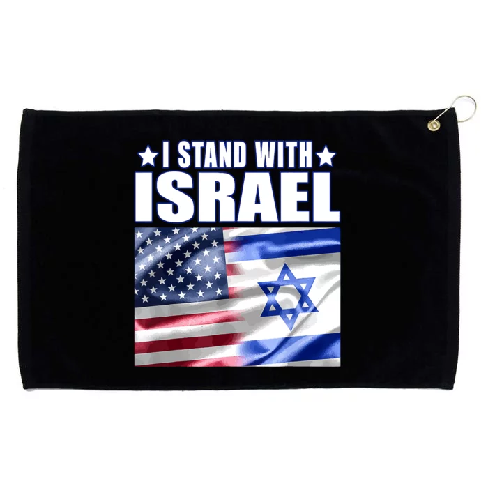 Support Israel I Stand With Israel Us Israel Flag Combined Grommeted Golf Towel