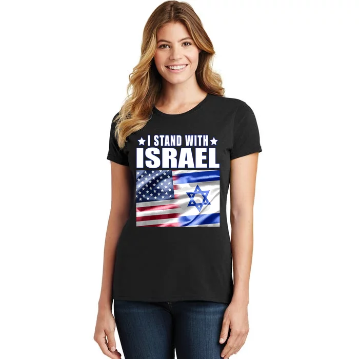 Support Israel I Stand With Israel Us Israel Flag Combined Women's T-Shirt