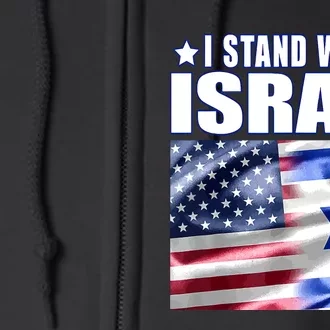 Support Israel I Stand With Israel Us Israel Flag Combined Full Zip Hoodie