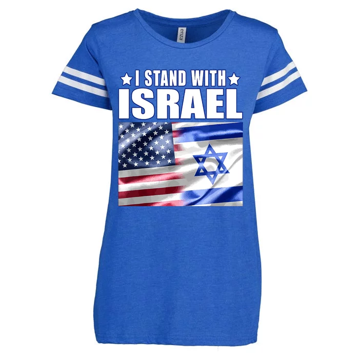 Support Israel I Stand With Israel Us Israel Flag Combined Enza Ladies Jersey Football T-Shirt