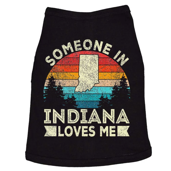 Someone In Indiana Loves Me Retro Indiana Doggie Tank