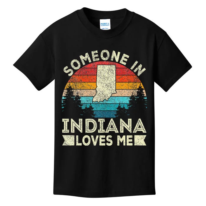 Someone In Indiana Loves Me Retro Indiana Kids T-Shirt