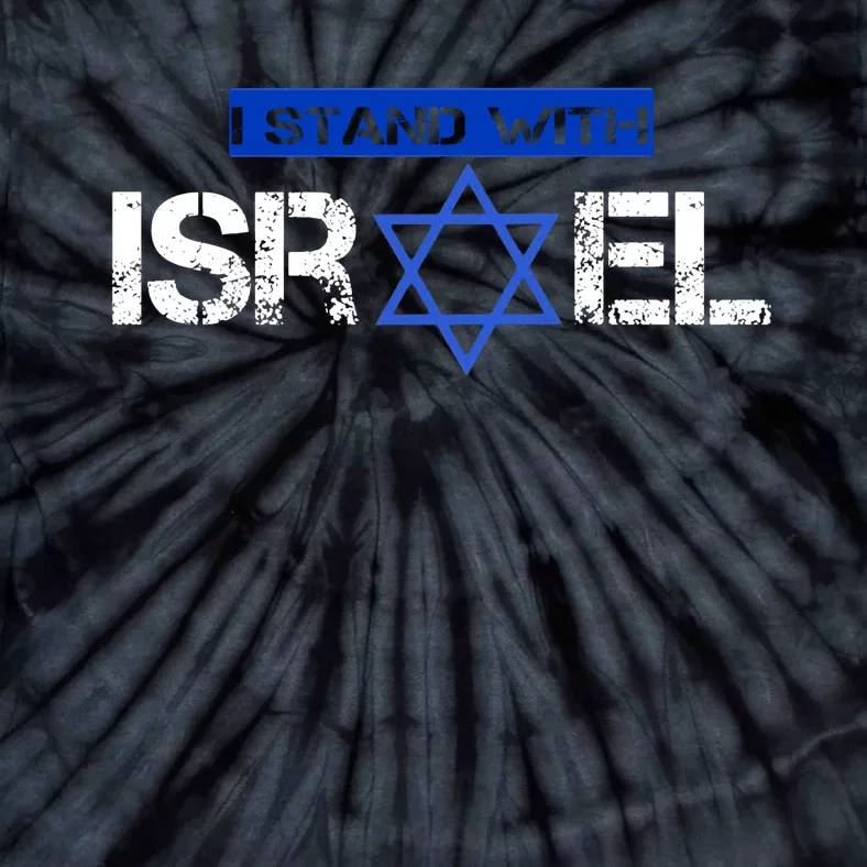 Support Israel I Stand With Israel Israeli Flag Design Tie-Dye T-Shirt