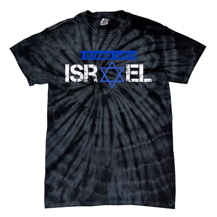 Support Israel I Stand With Israel Israeli Flag Design Tie-Dye T-Shirt