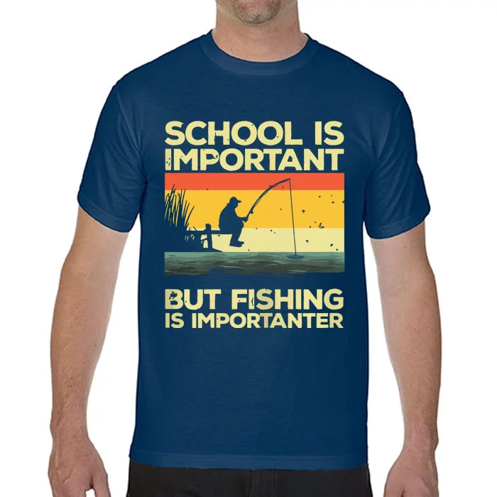 School Is Important But Fishing Is Importanter Comfort Colors T-Shirt