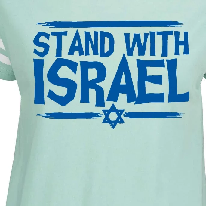 Support Israel I Stand With Israel Israeli Flag Support Israel Strong Enza Ladies Jersey Football T-Shirt