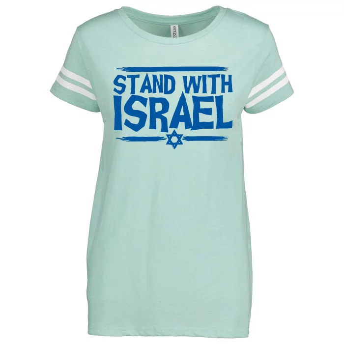 Support Israel I Stand With Israel Israeli Flag Support Israel Strong Enza Ladies Jersey Football T-Shirt