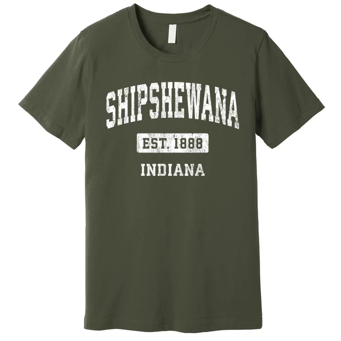 Shipshewana Indiana In Vintage Sports Established Design Premium T-Shirt