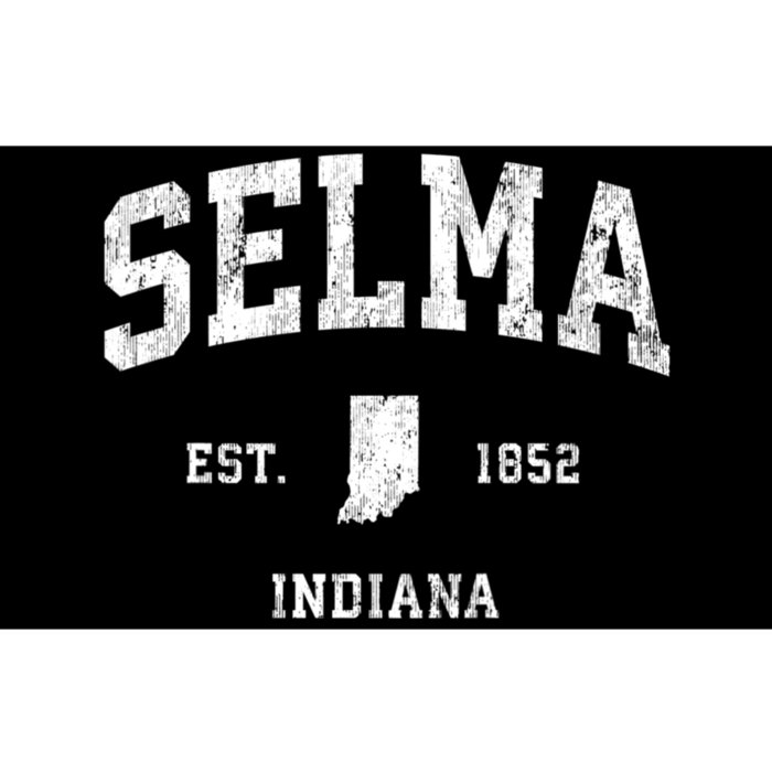 Selma Indiana In Vintage Athletic Sports Bumper Sticker