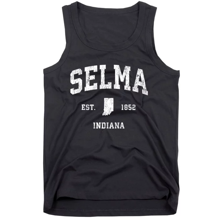 Selma Indiana In Vintage Athletic Sports Tank Top