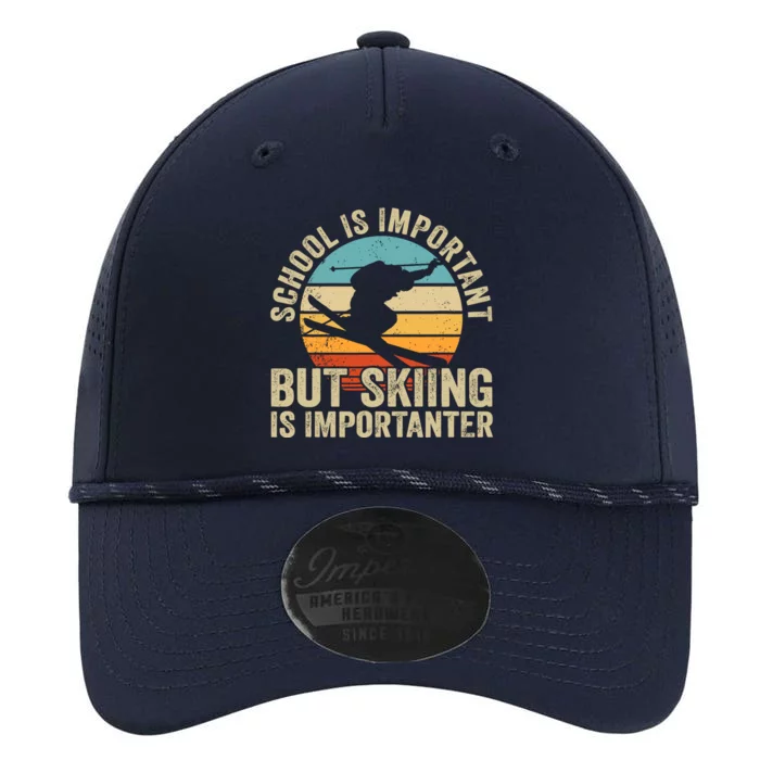 School Is Important But Skiing Is Importanter Ski Funny Gift Performance The Dyno Cap