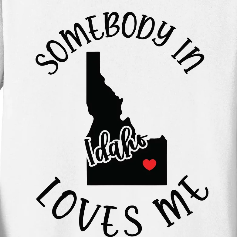 Somebody In Idaho Loves Me Kids Long Sleeve Shirt