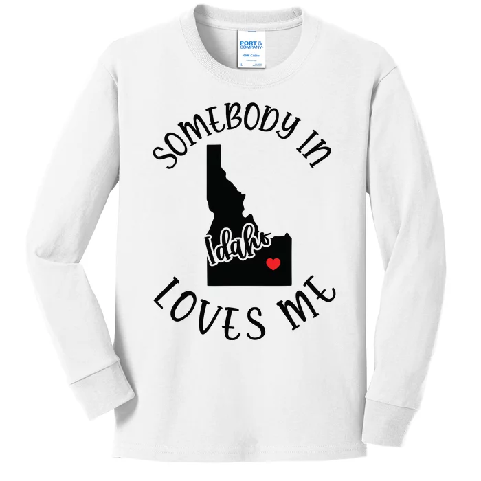 Somebody In Idaho Loves Me Kids Long Sleeve Shirt