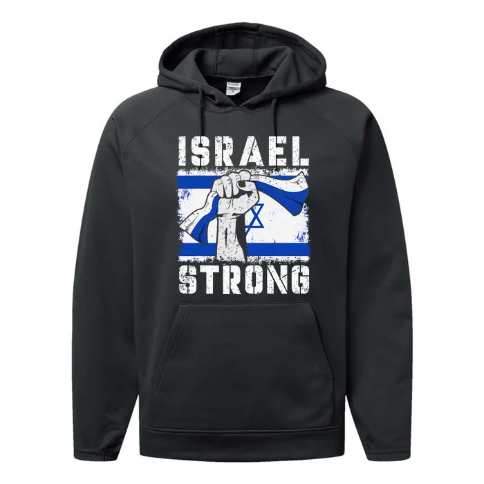 Support Israel I Stand With Israel Pray For Israel Performance Fleece Hoodie