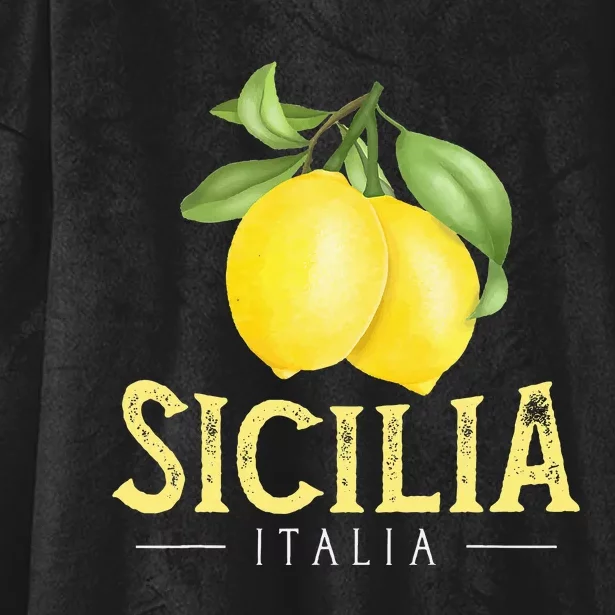 Sicilia Italia Italian Lemons Proud Sicilian Hooded Wearable Blanket