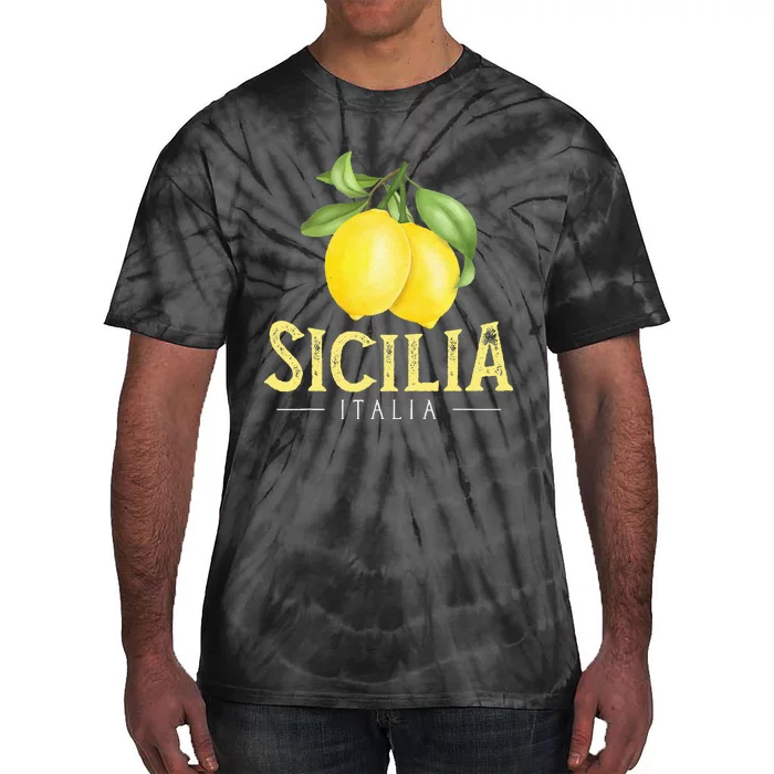 Sicilia Italia Italian Lemons Proud Sicilian Tie-Dye T-Shirt