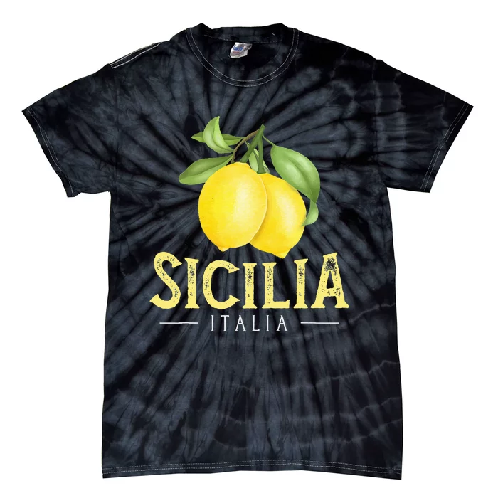 Sicilia Italia Italian Lemons Proud Sicilian Tie-Dye T-Shirt