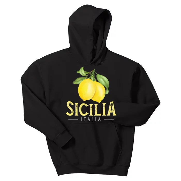 Sicilia Italia Italian Lemons Proud Sicilian Kids Hoodie