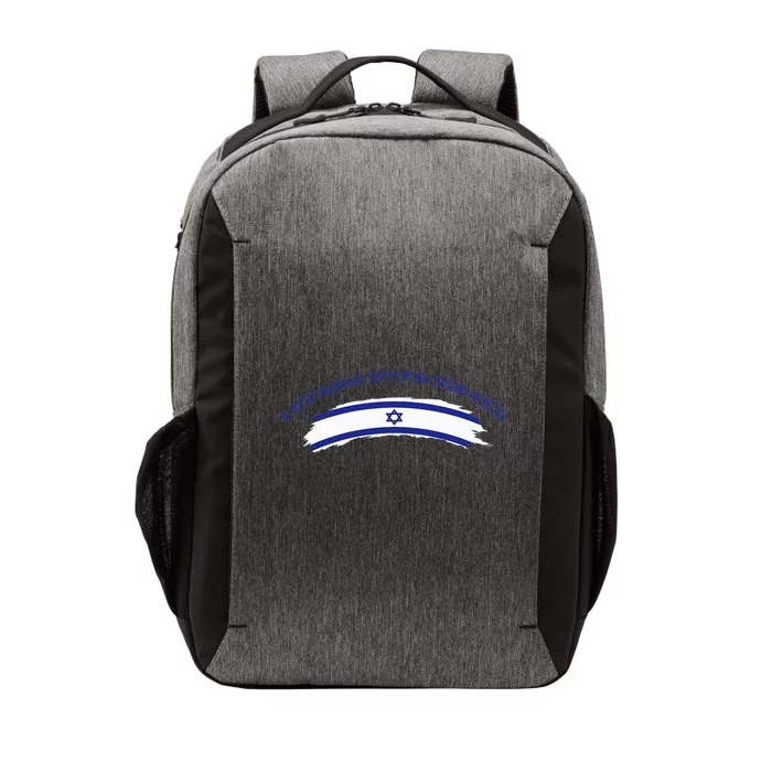 Support Israel I Stand With Israel Israeli Flag Vector Backpack