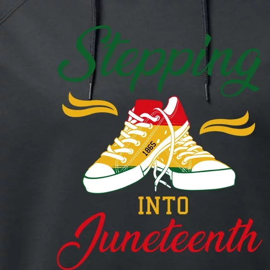 Stepping Into Juneteenth Celebration Performance Fleece Hoodie