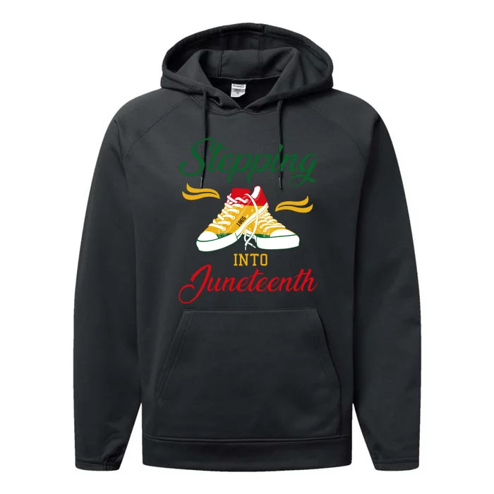 Stepping Into Juneteenth Celebration Performance Fleece Hoodie