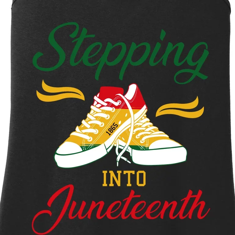 Stepping Into Juneteenth Celebration Ladies Essential Tank