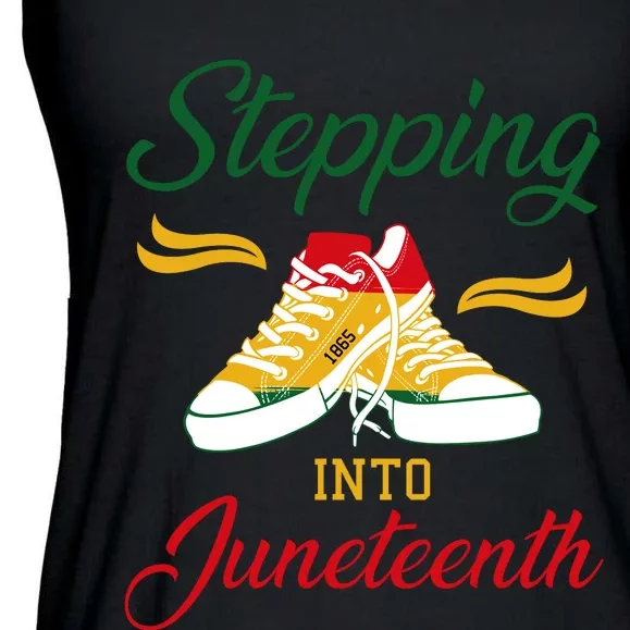 Stepping Into Juneteenth Celebration Ladies Essential Flowy Tank