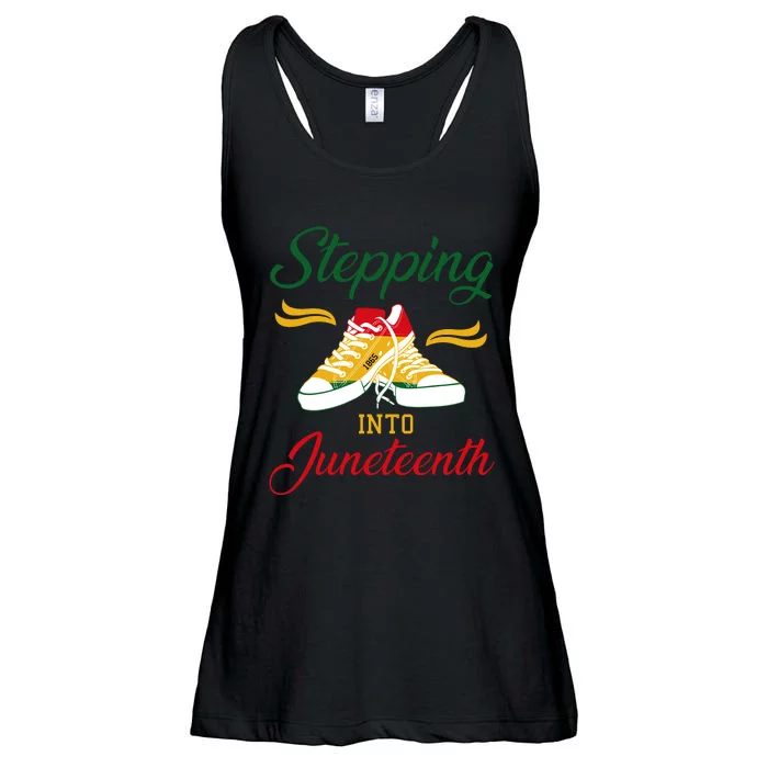 Stepping Into Juneteenth Celebration Ladies Essential Flowy Tank