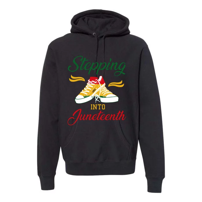 Stepping Into Juneteenth Celebration Premium Hoodie