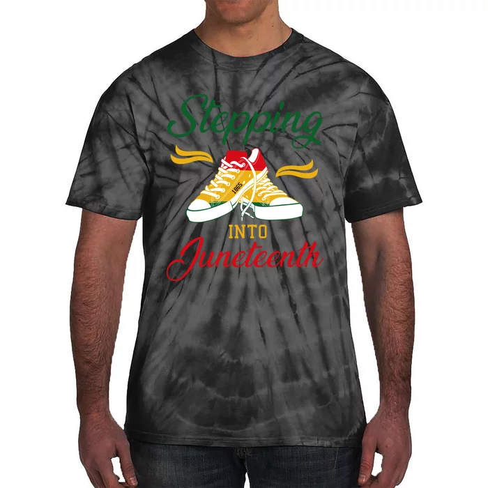 Stepping Into Juneteenth Celebration Tie-Dye T-Shirt