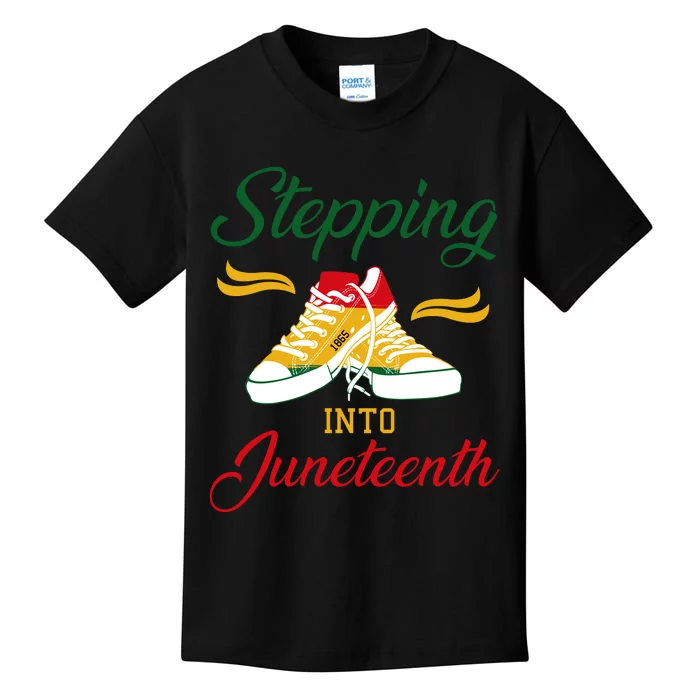 Stepping Into Juneteenth Celebration Kids T-Shirt