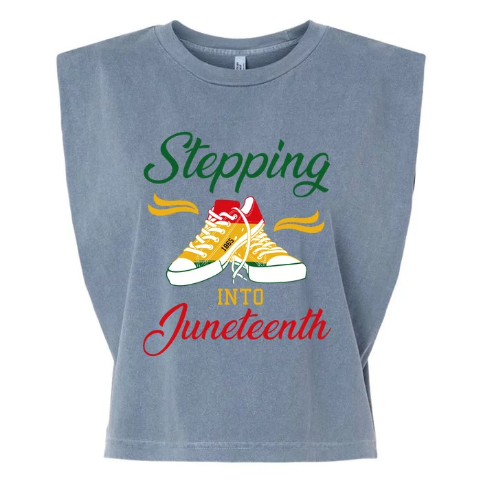 Stepping Into Juneteenth Celebration Garment-Dyed Women's Muscle Tee