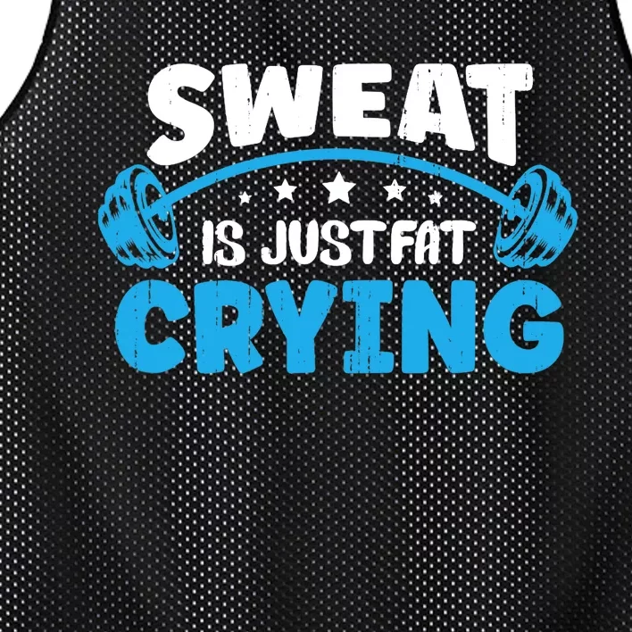 Sweat Is Just Fat Crying Workout Mesh Reversible Basketball Jersey Tank