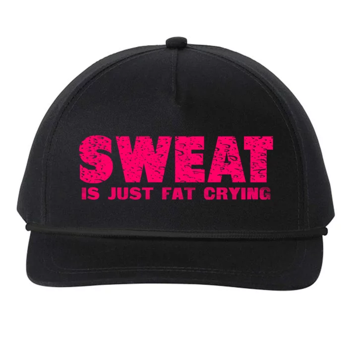 Sweat Is Just Fat Crying Humorous Saying Work Out Gift Snapback Five-Panel Rope Hat