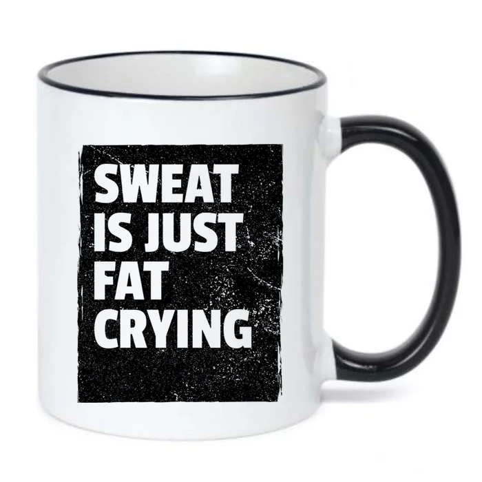 Sweat Is Just Fat Crying Meaningful Gift Sarcastic Gym Funny Workout Funny Gift Black Color Changing Mug