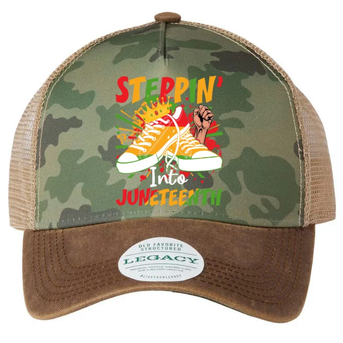 Steppin Into Junenth Black 1865 Freedom Day Pride Meaningful Gift Legacy Tie Dye Trucker Hat