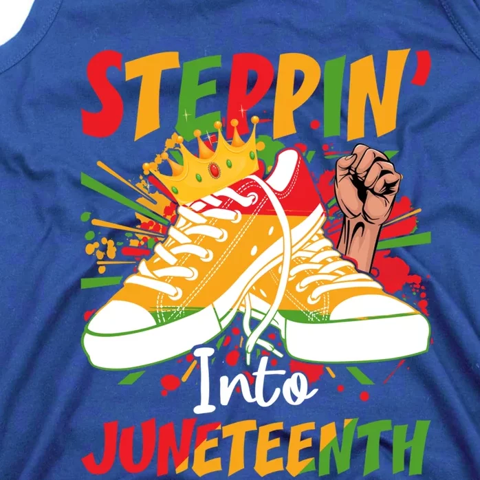 Steppin Into Junenth Black 1865 Freedom Day Pride Meaningful Gift Tank Top