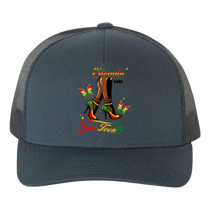 Stepping Into Junenth Black History Gift Yupoong Adult 5-Panel Trucker Hat