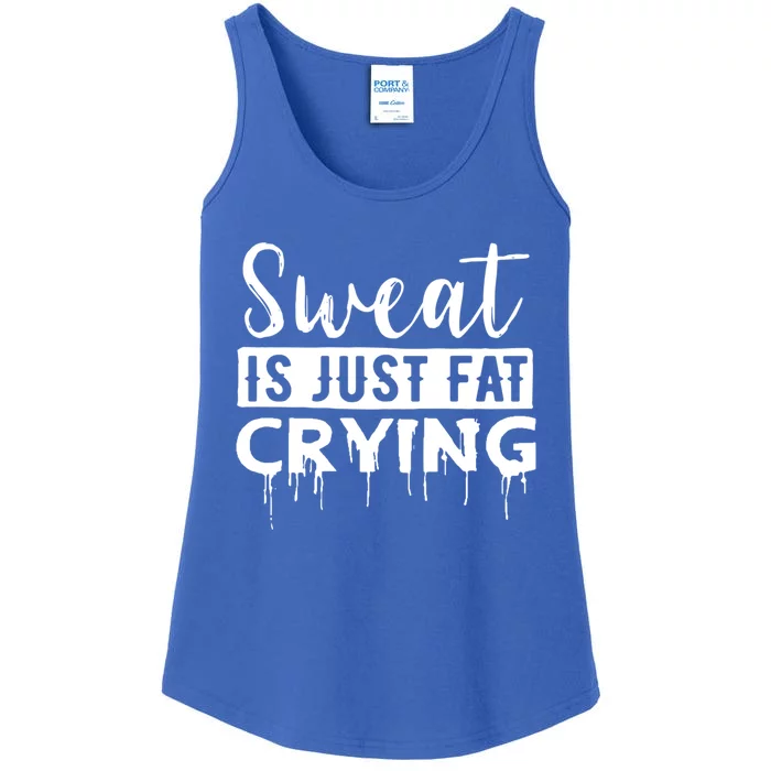 Sweat Is Just Fat Crying Great Gift Ladies Essential Tank