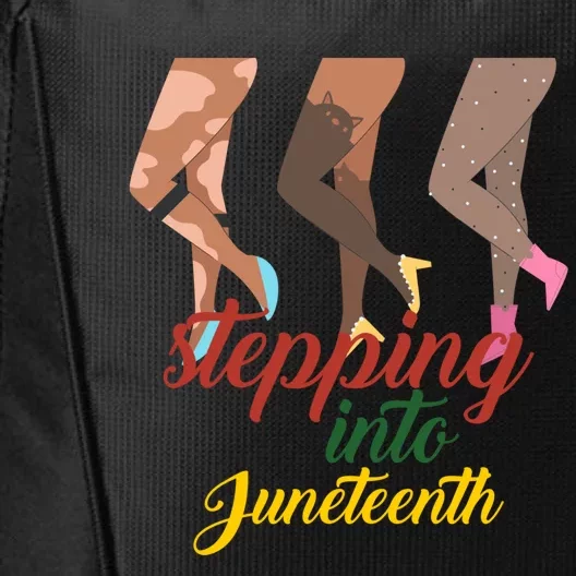 Stepping Into Junenth High Heels Afro Black Gift City Backpack