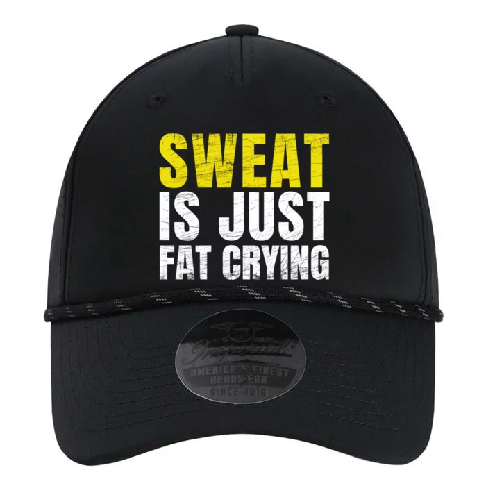 Sweat Is Just Fat Crying Funny Workout Gym Gift Cool Gift Performance The Dyno Cap