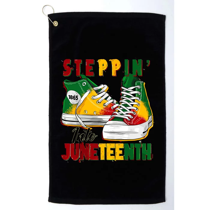 Steppin Into Juneteenth Like My Ancestors 1865 Freedom Day Platinum Collection Golf Towel