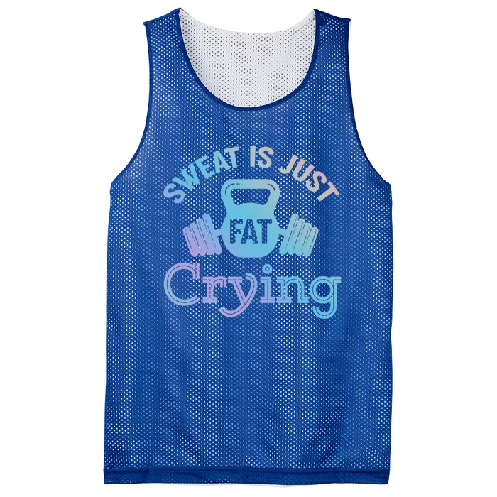 Sweat Is Just Fat Crying Workout Meaningful Gift Mesh Reversible Basketball Jersey Tank