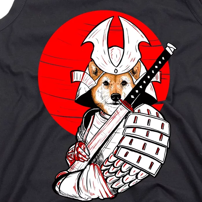 Shiba Inu Japanese Samurai Katana - Funny Dog Meme Anime Tank Top